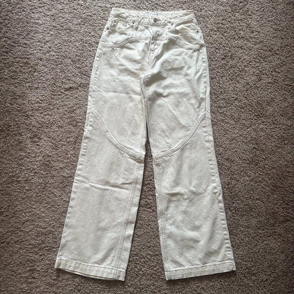 PacSun White Wide-Leg Jeans – 100% Cotton | Size 27